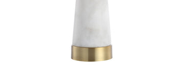 Travis 26.5" Marble/Iron Gold Modern Column LED Table Lamp - JONATHAN Y